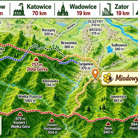 Miodowy Raj Vendégház Targanice